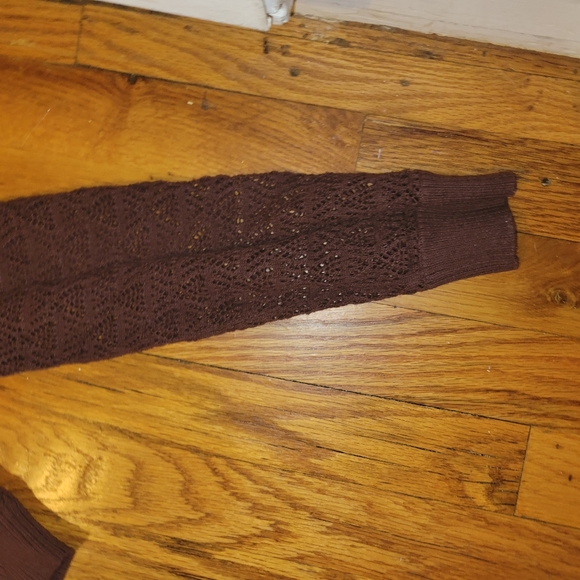 Victoria Secret Crop Pointelle Knit Sweater M - Picture 2 of 6